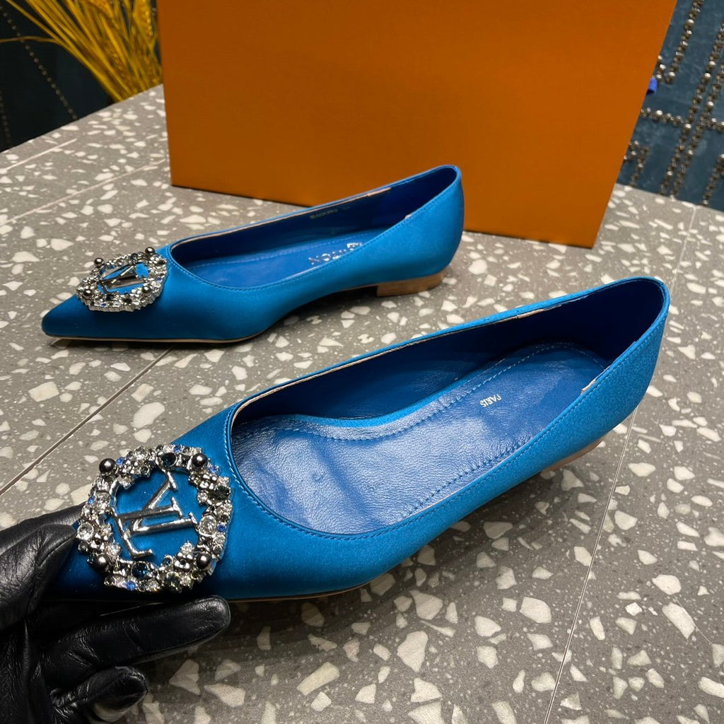 LOUIS VUITTON LV MET FLAT BALLERINA BLUE