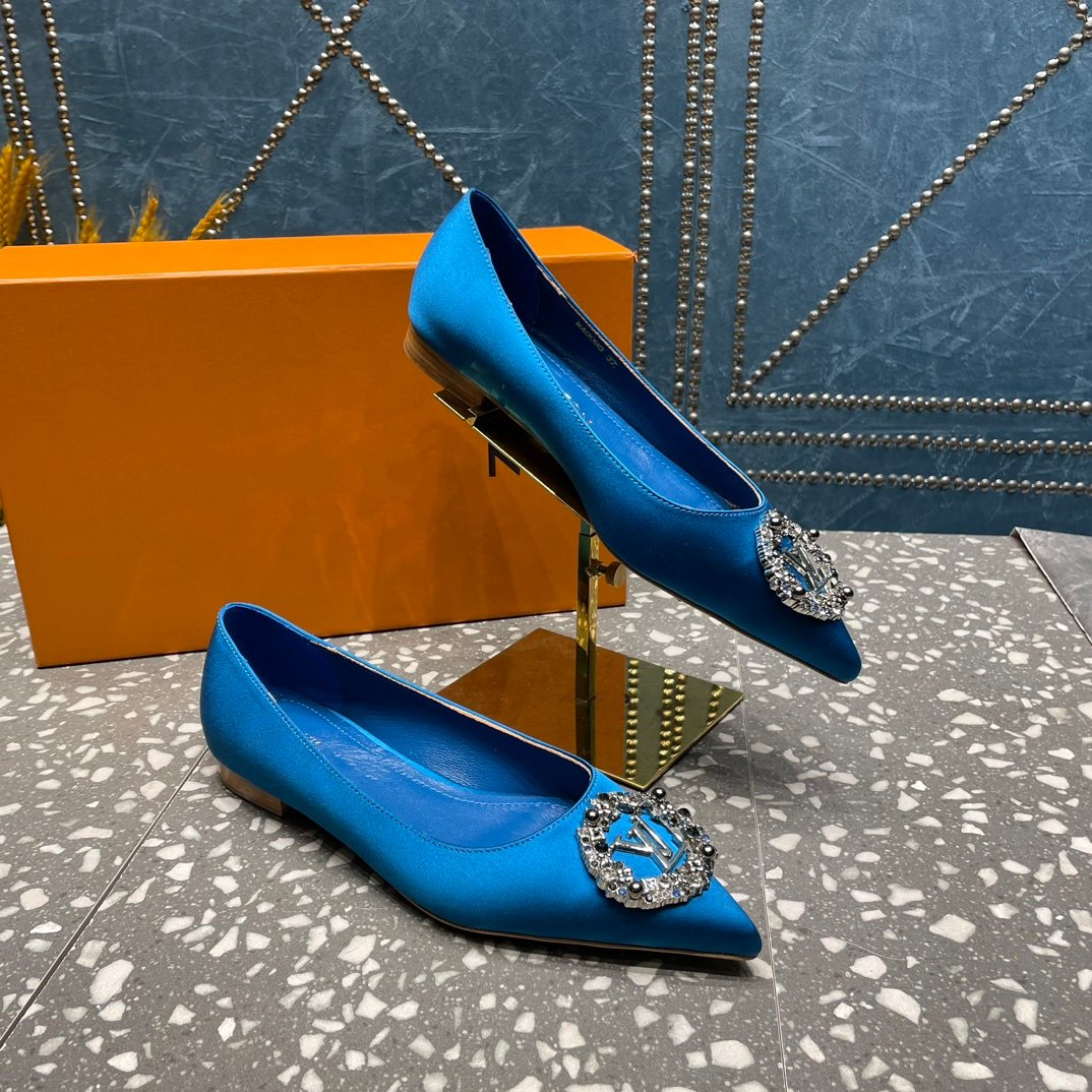 LOUIS VUITTON LV MET FLAT BALLERINA BLUE