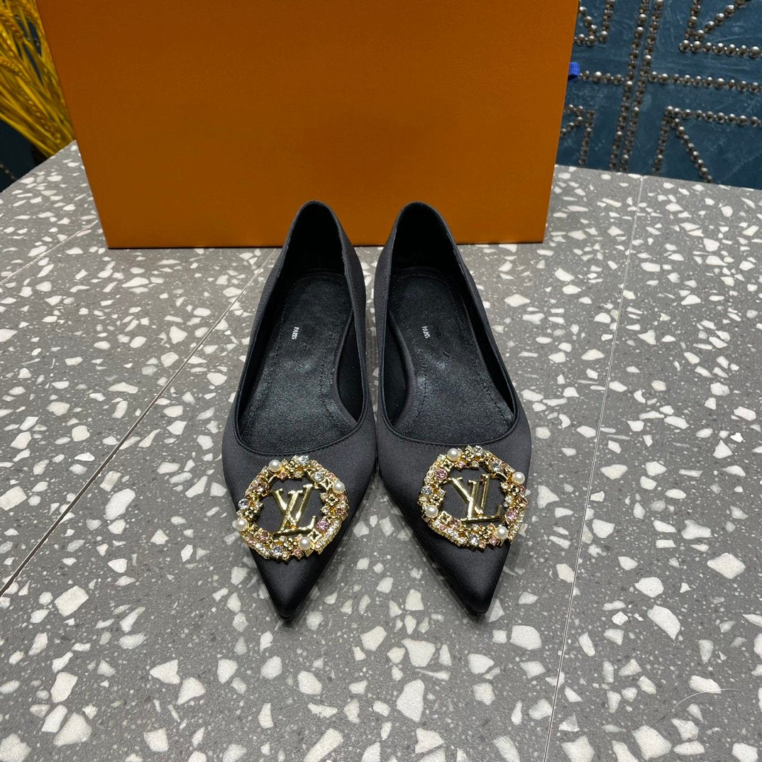 LOUIS VUITTON LV MET FLAT BALLERINA NOIR