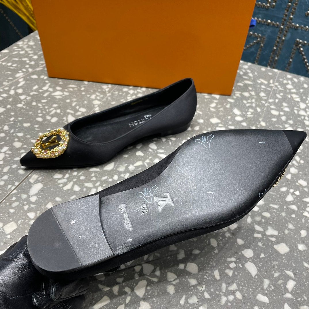 LOUIS VUITTON LV MET FLAT BALLERINA NOIR