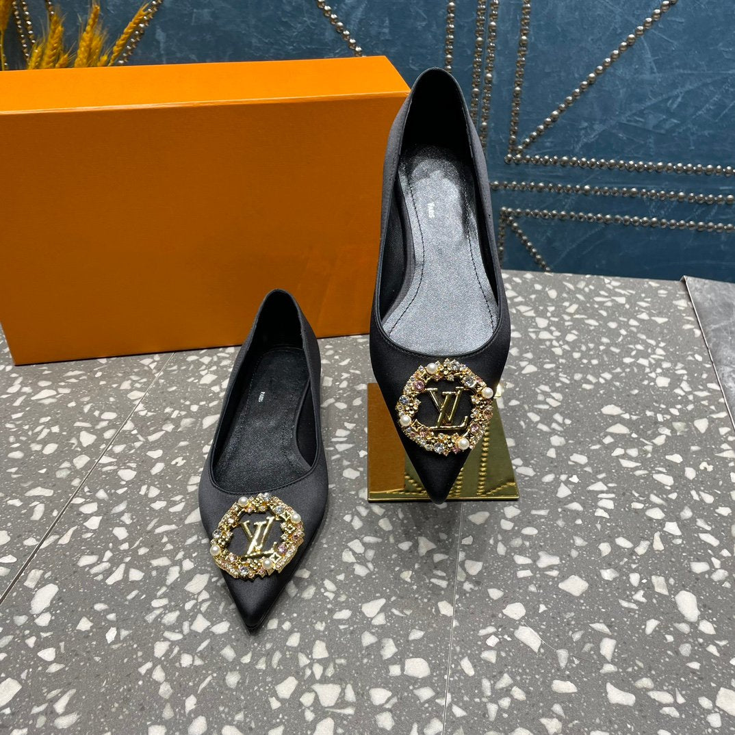 LOUIS VUITTON LV MET FLAT BALLERINA NOIR