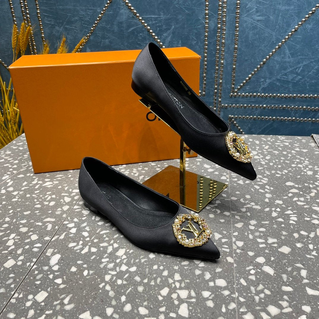 LOUIS VUITTON LV MET FLAT BALLERINA NOIR