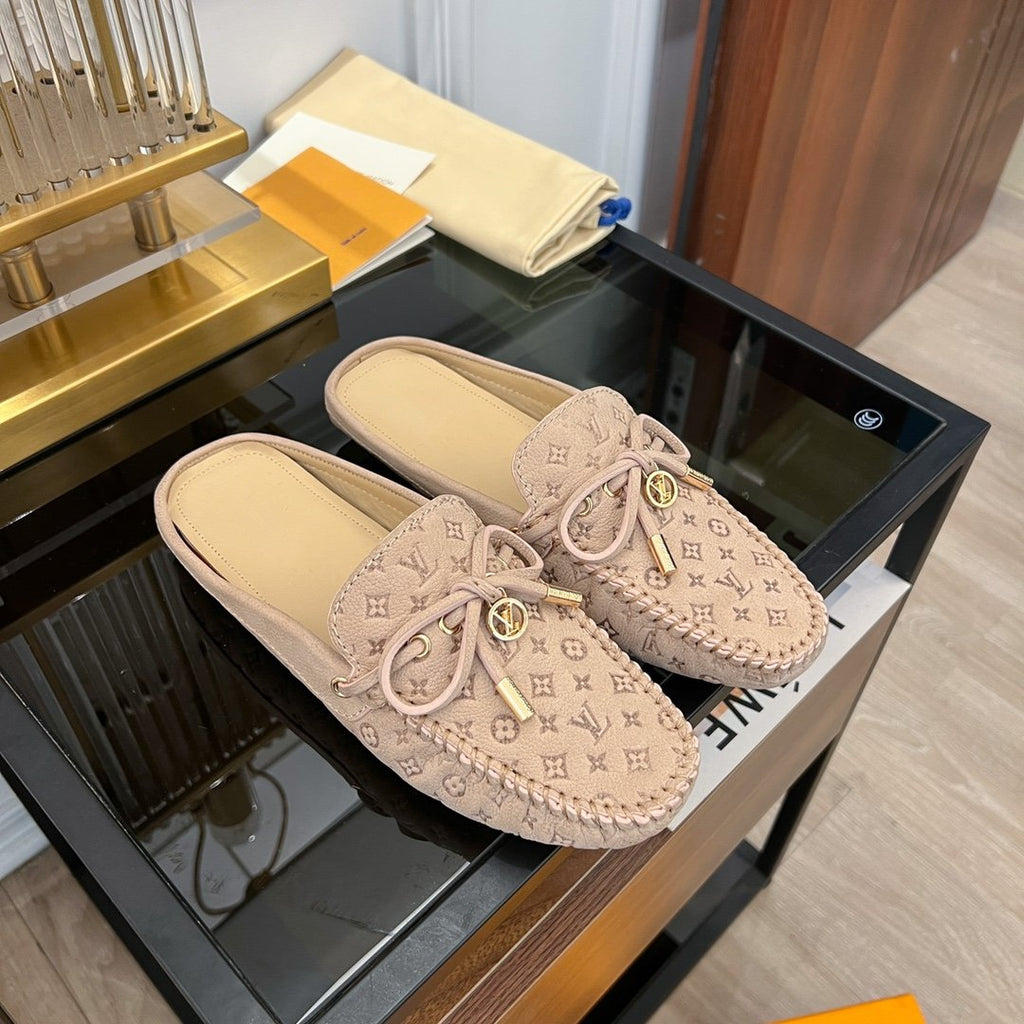 LOUIS VUITTON LV COSY FLAT LOGO STAMPING BEIGE