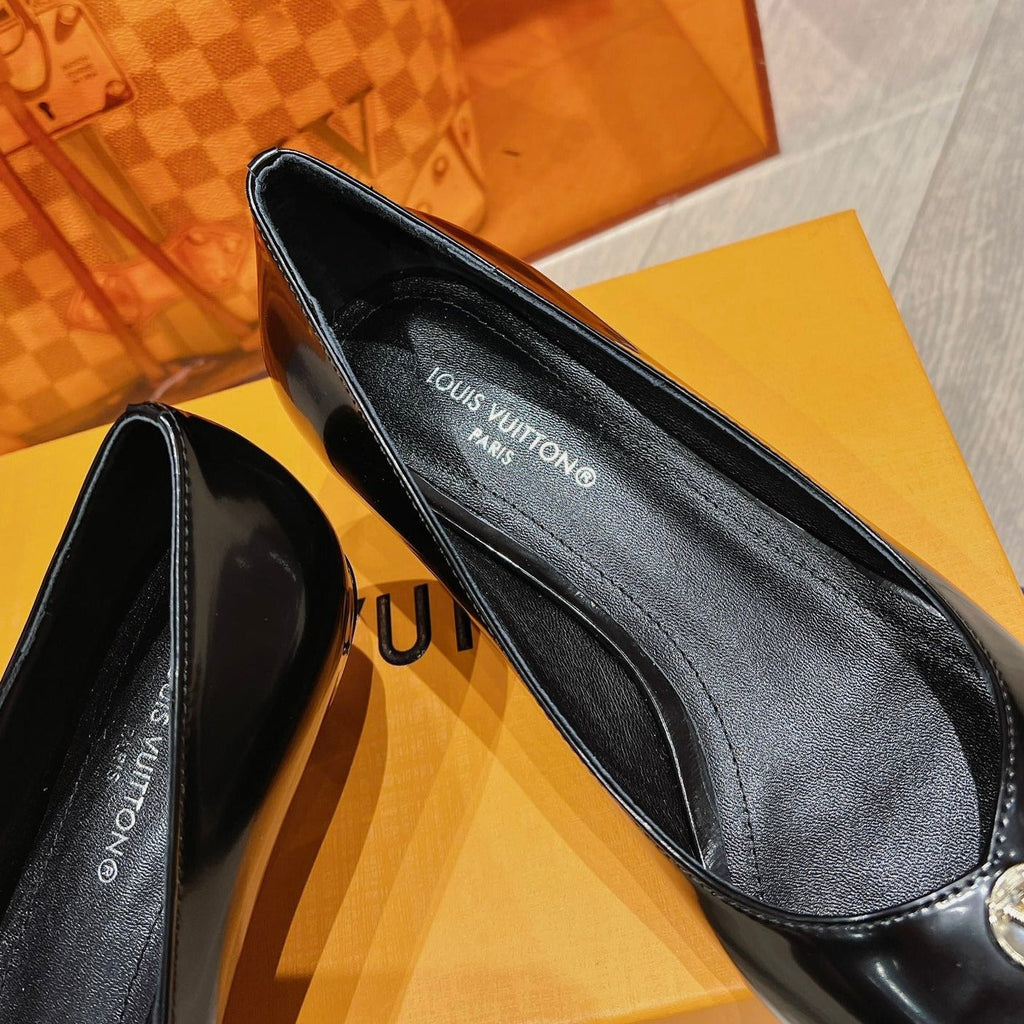 LOUIS VUITTON LV SINGLE LOW HEEL PUMP BLACK