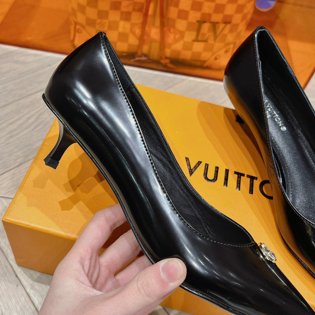 LOUIS VUITTON LV SINGLE LOW HEEL PUMP BLACK