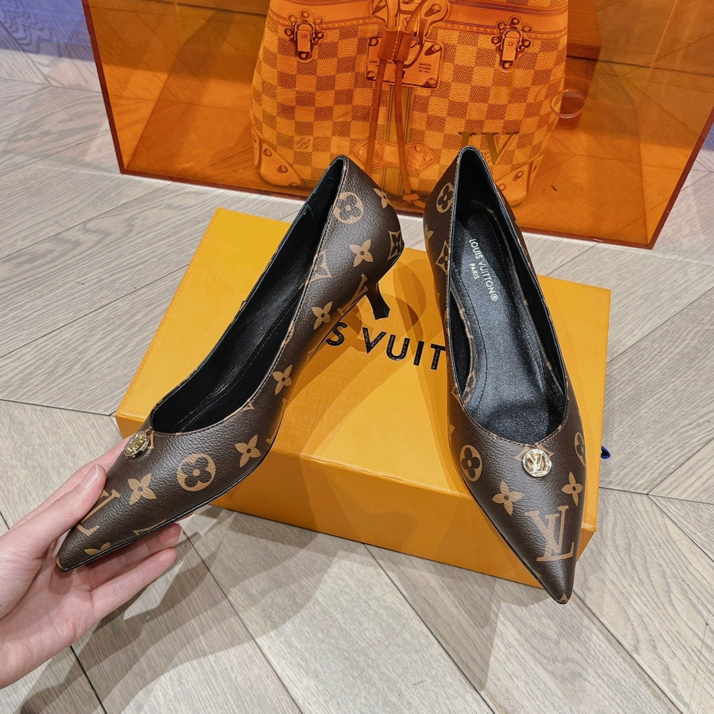 LOUIS VUITTON LV SINGLE LOW HEEL PUMP MONOGRAM CANVAS