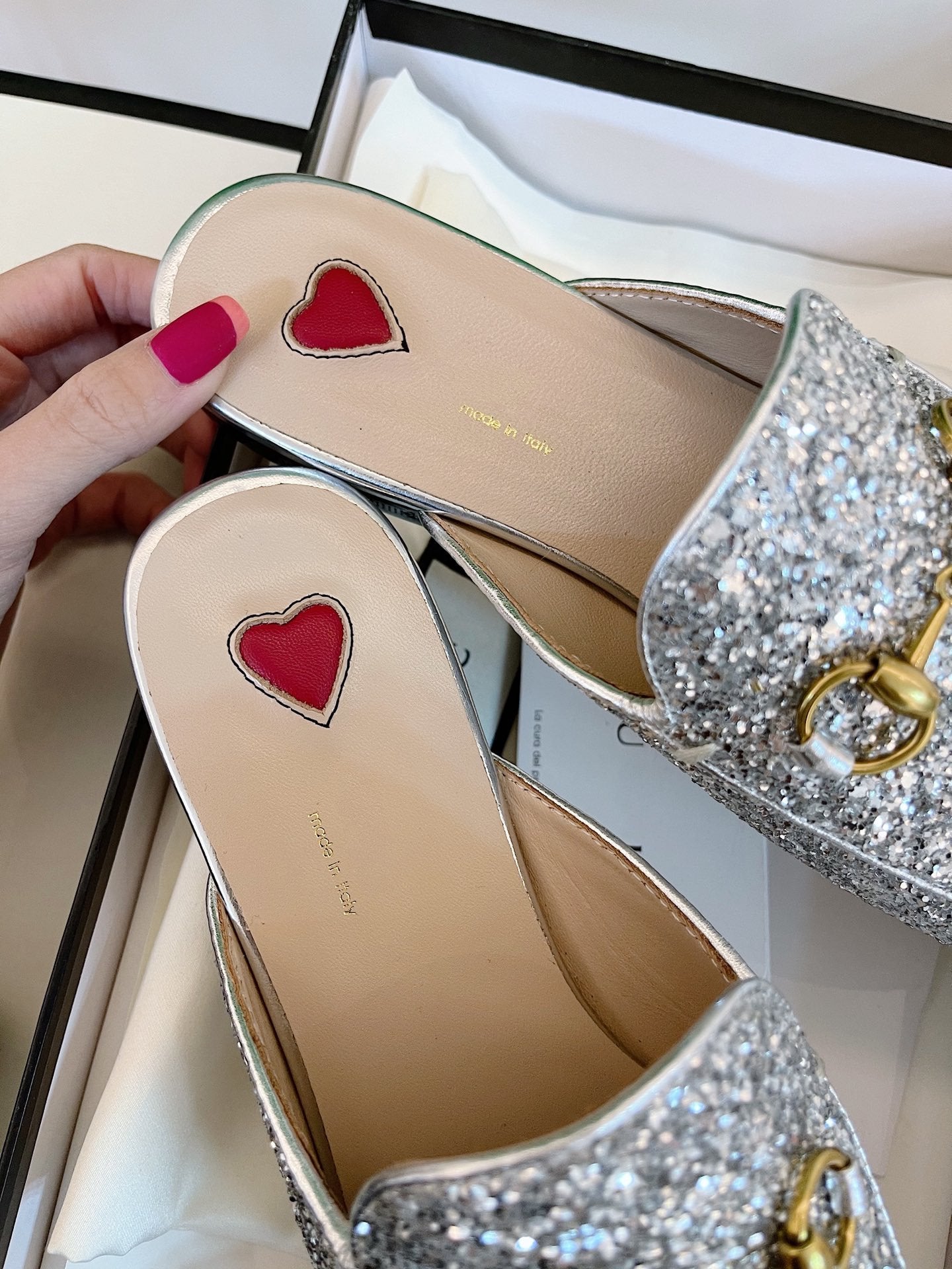 GUCCI SLIPPER PRINCETOWN GLITTER