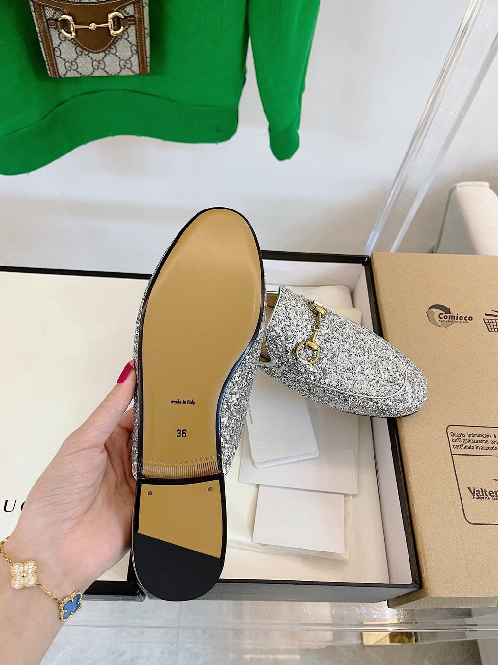 GUCCI SLIPPER PRINCETOWN GLITTER