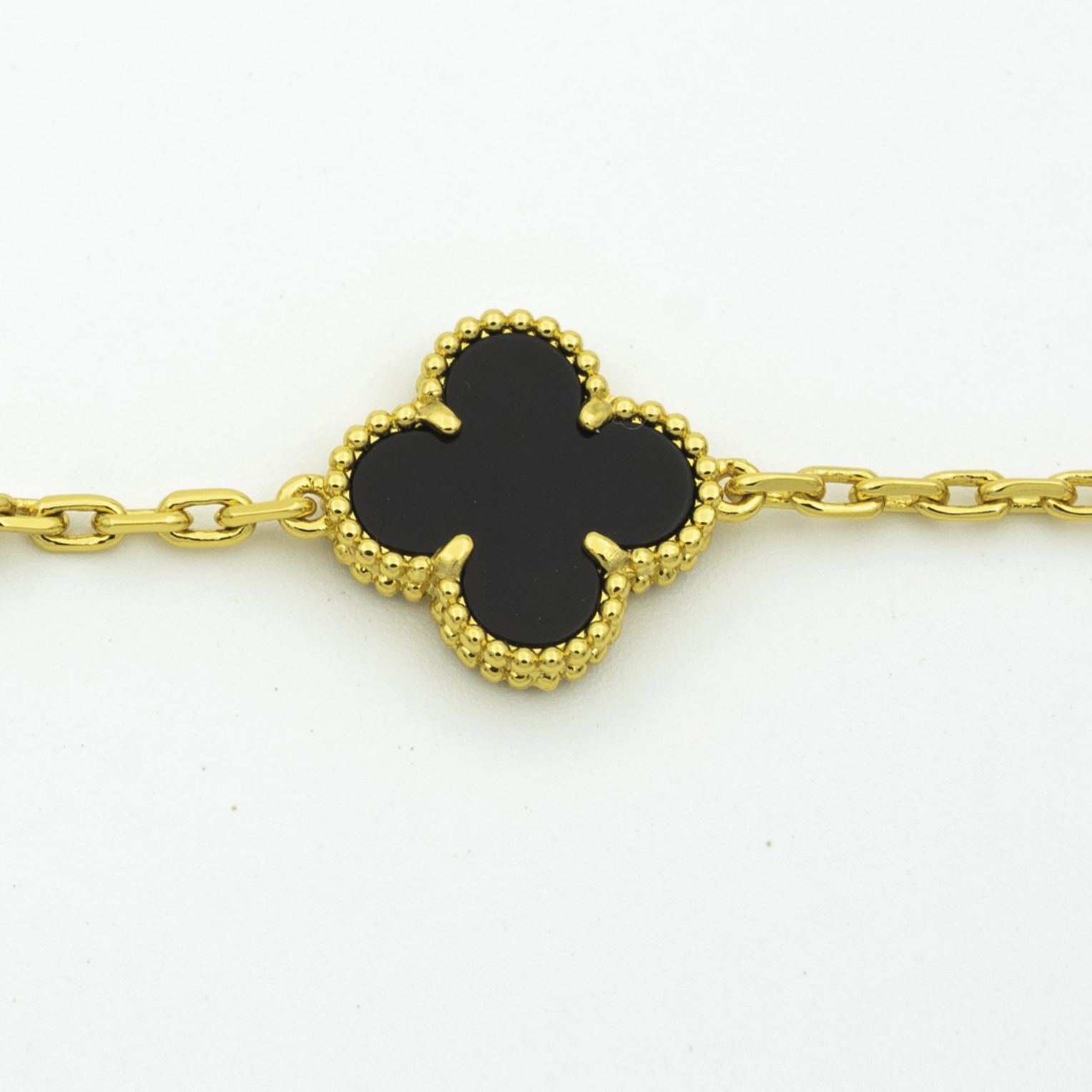 Van Cleef & Arpels CLOVER BRACELET 5 MOTIFS ONYX
