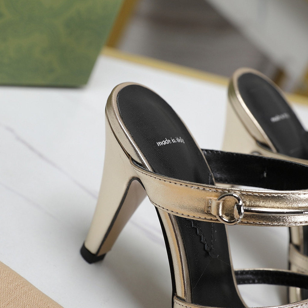 GUCCI SLIM HORSEBIT SLIDE SANDAL LIGHT YELLOW