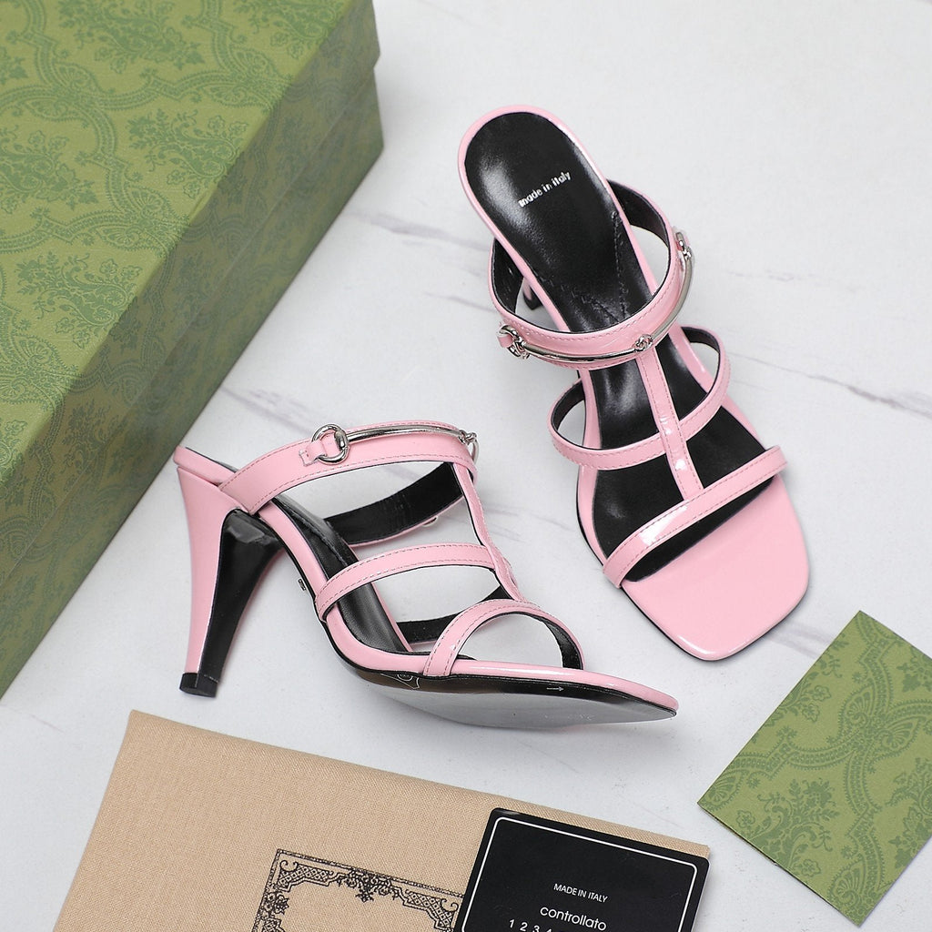 GUCCI SLIM HORSEBIT SLIDE SANDAL WHITE