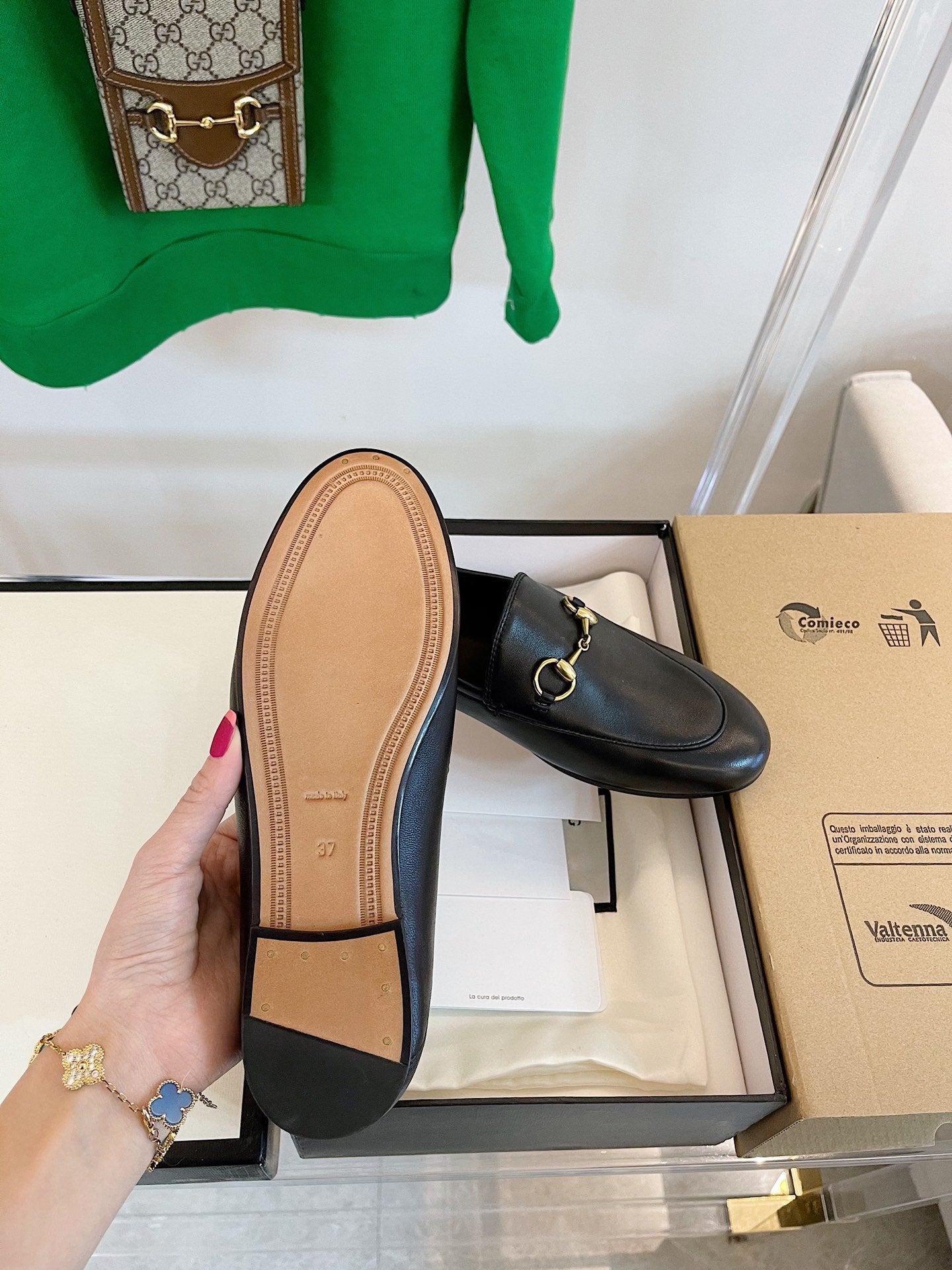 GUCCI LOAFERS MULES BLACK