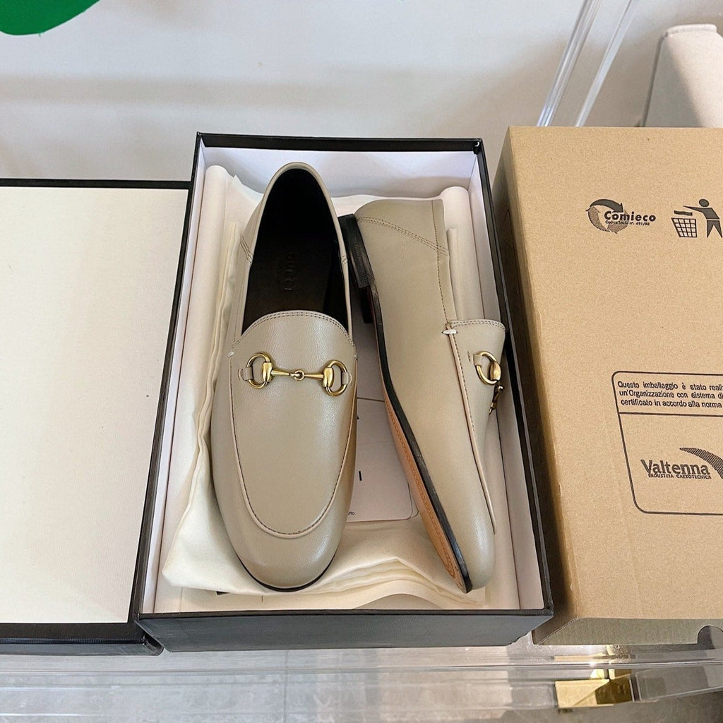 GUCCI LOAFERS MULES BEIGE
