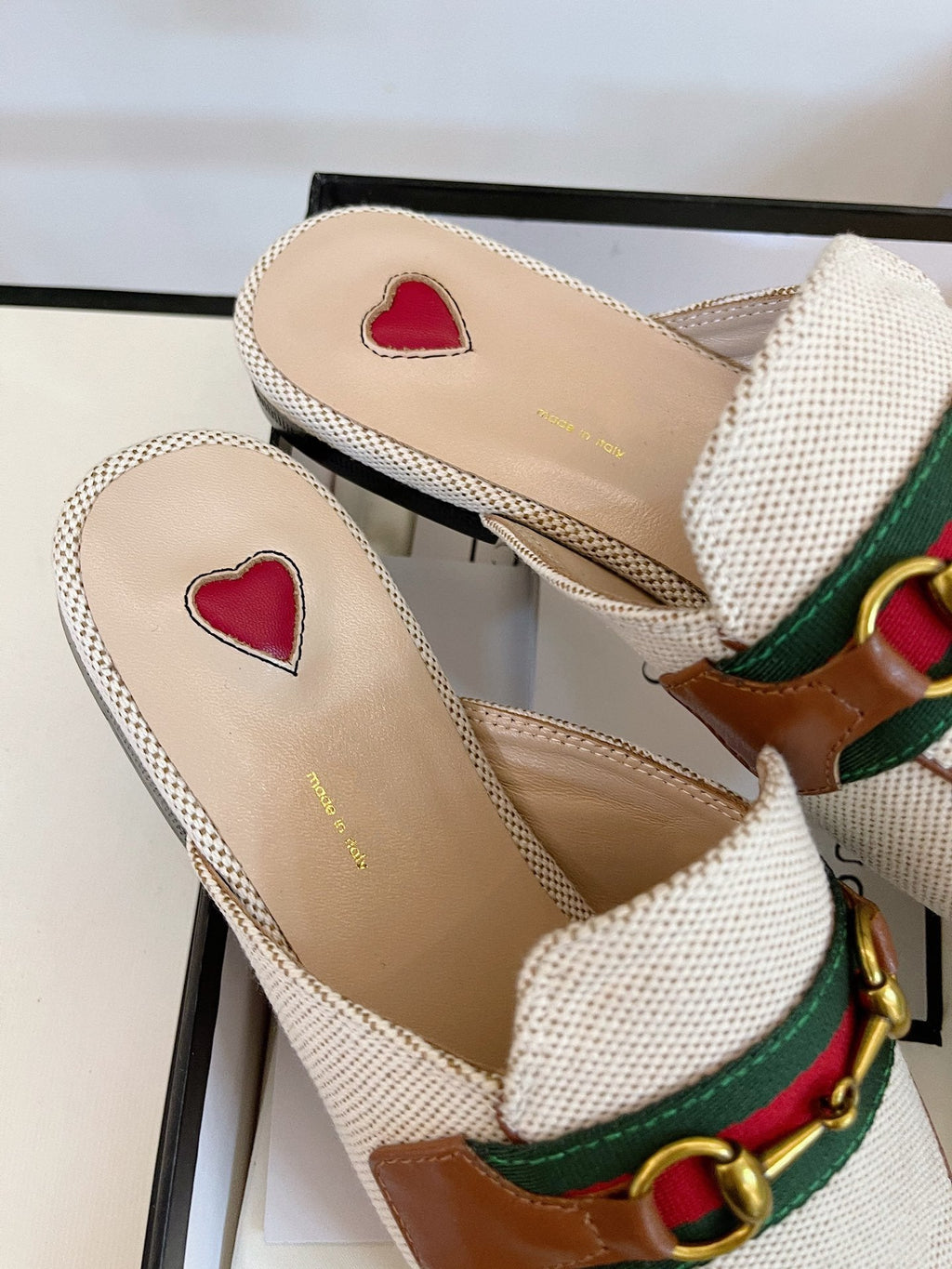 GUCCI SLIPPER PRINCETOWN RED WHITE