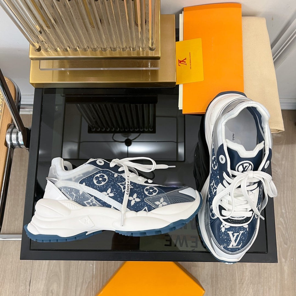 LOUIS VUITTON LV RUN 55 SNEAKER DARK BLUE