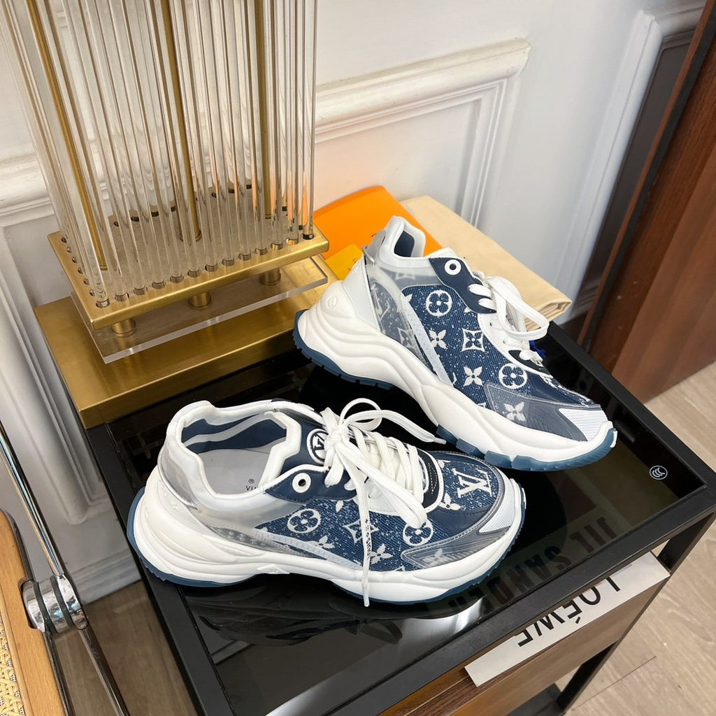 LOUIS VUITTON LV RUN 55 SNEAKER DARK BLUE