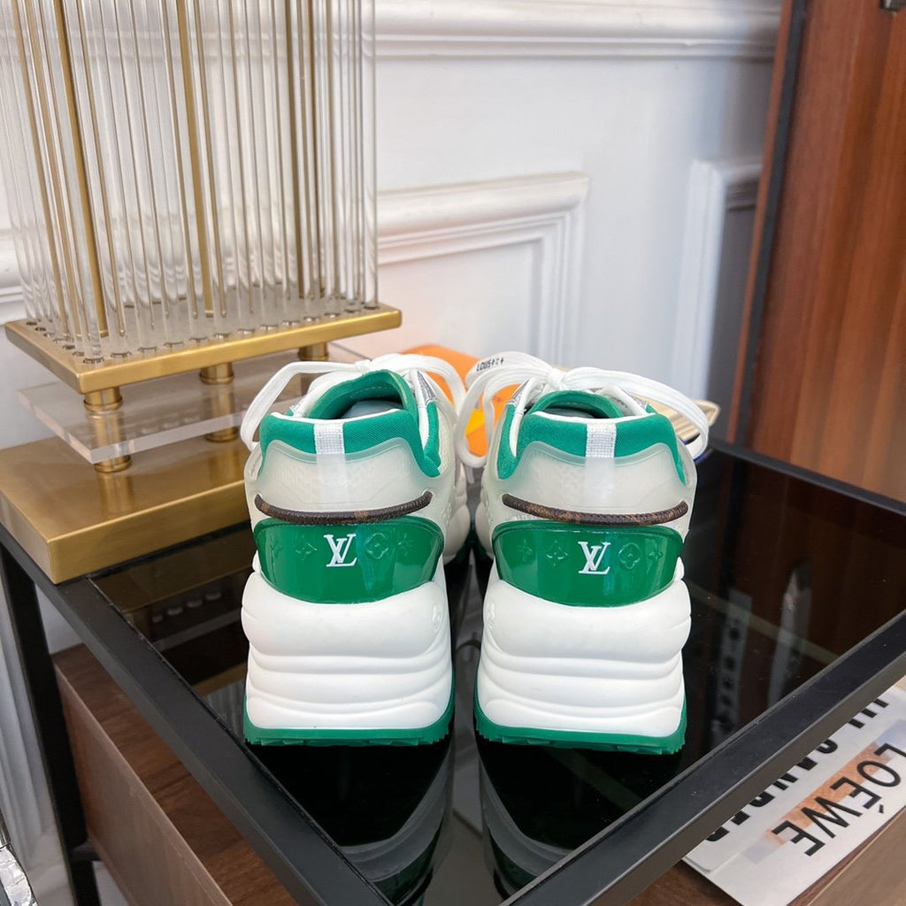 LOUIS VUITTON LV RUN 55 SNEAKER WHITE GREEN