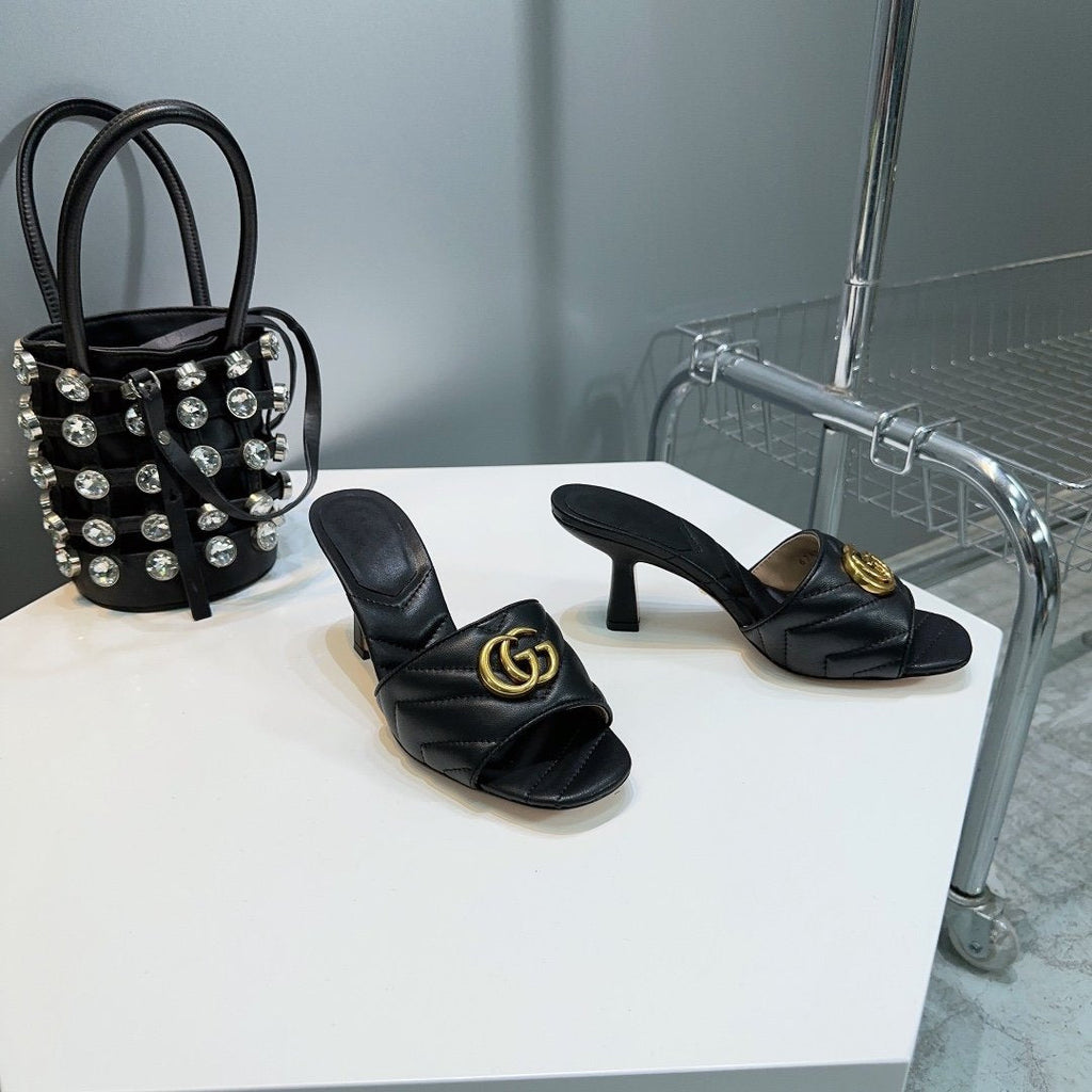GUCCI SANDALS HIGH-HEELED BLACK