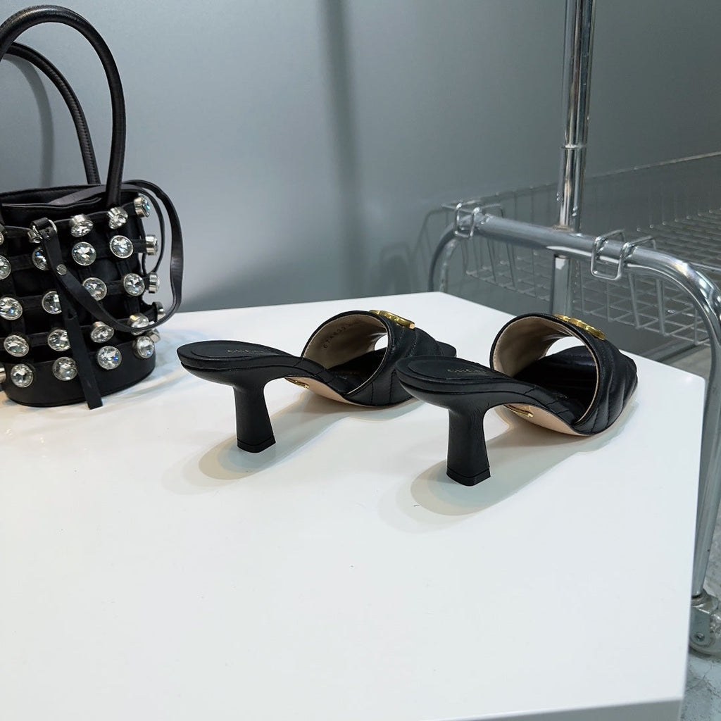 GUCCI SANDALS HIGH-HEELED BLACK