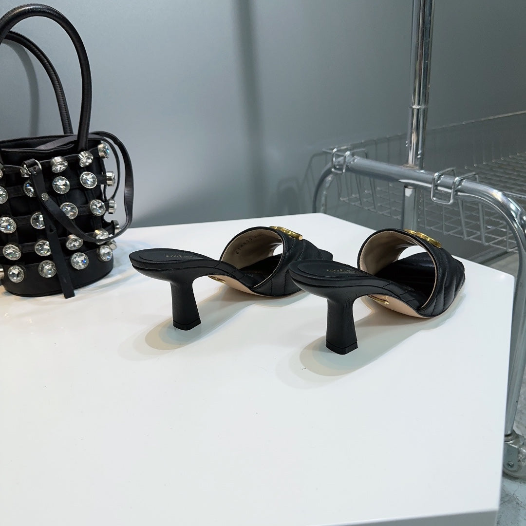 GUCCI SANDALS HIGH-HEELED BLACK