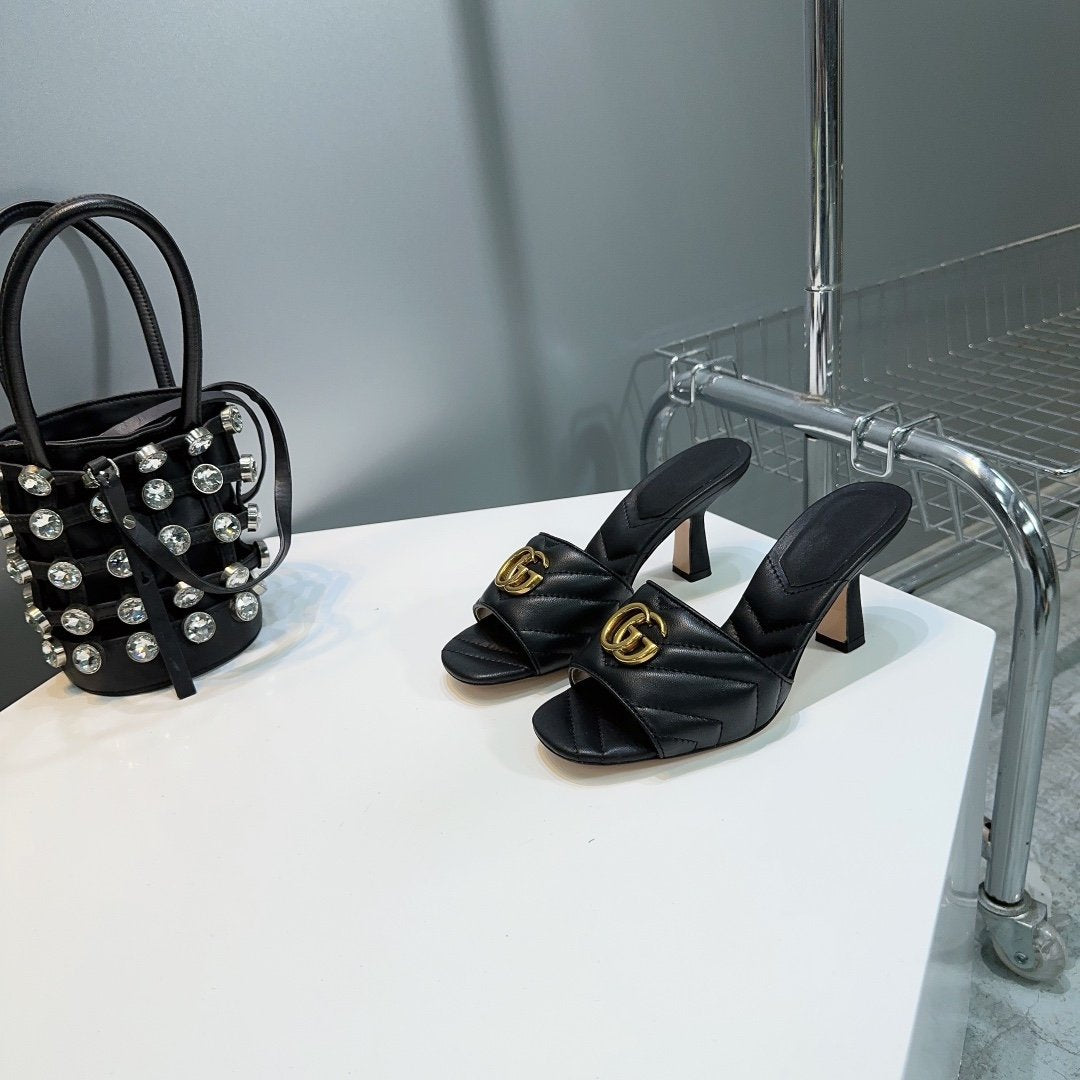 GUCCI SANDALS HIGH-HEELED BLACK