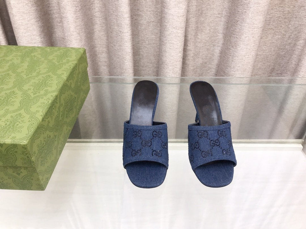 GUCCI HIGH-HEELED SANDALS WITH DOUBLE G EMBELLISHMENTS