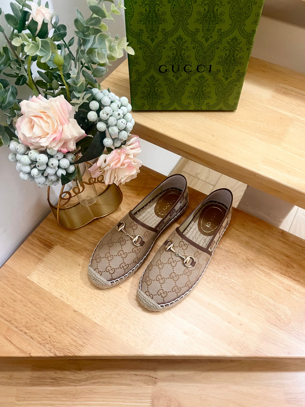 GUCCI WOMEN'S ESPADRILLE WITH HORSEBIT IN BEIGE CANVAS