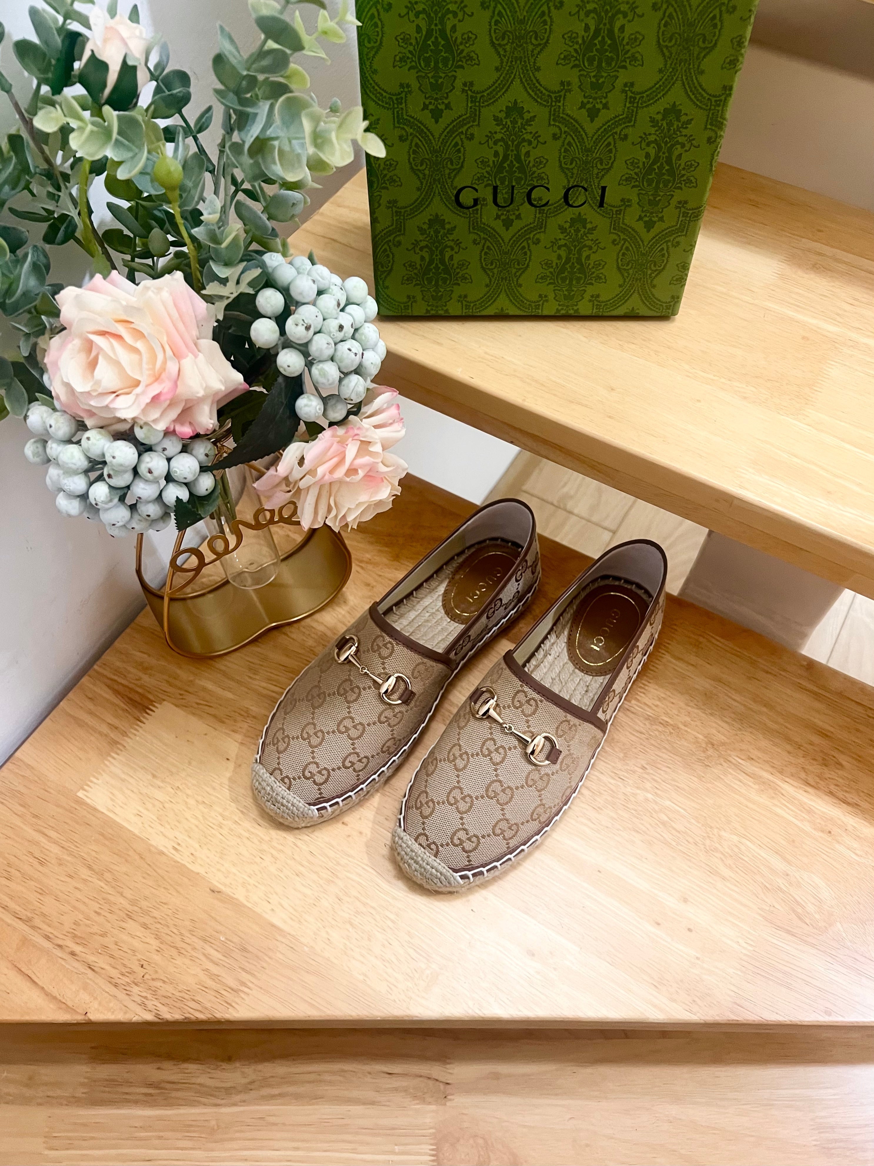 GUCCI WOMEN'S ESPADRILLE WITH HORSEBIT IN BEIGE CANVAS
