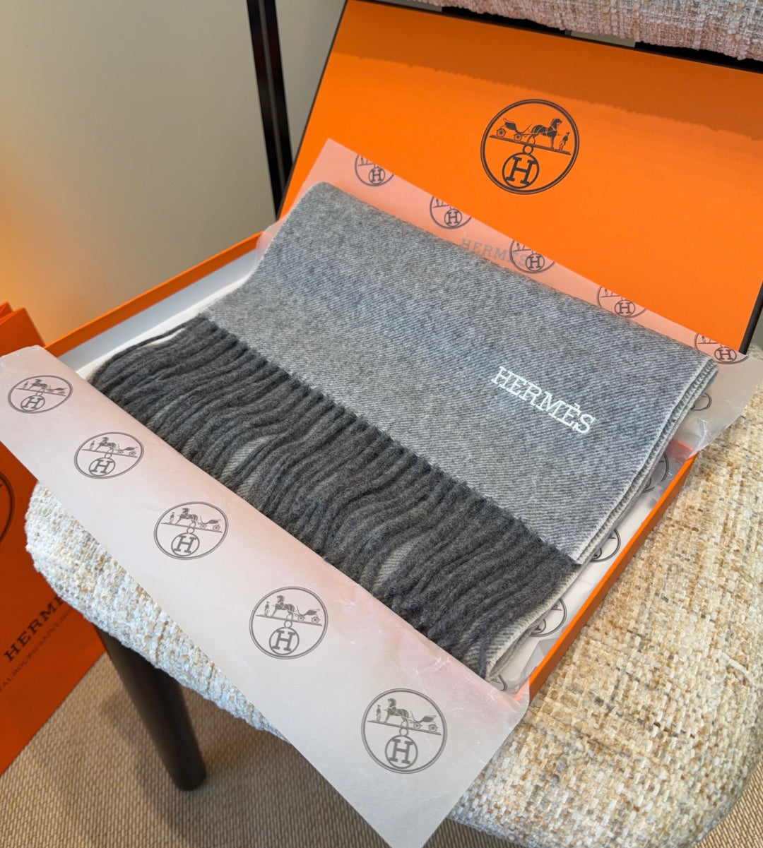HERMES HERMES 25S SCARF 190 IN CASERE 987691