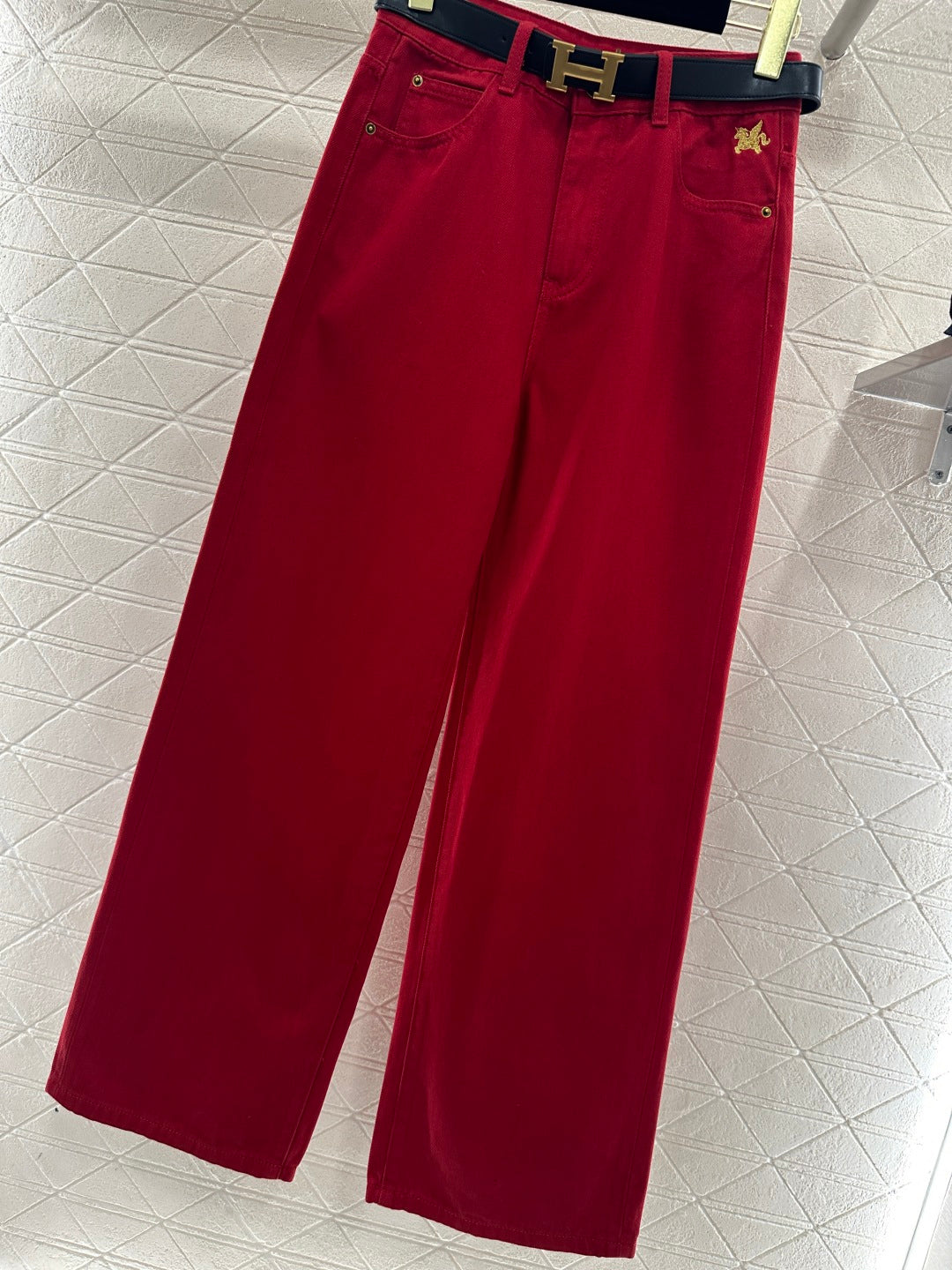 HERMES HERMES 25S HIGH-WAIST STRAIGHT JEANS 352