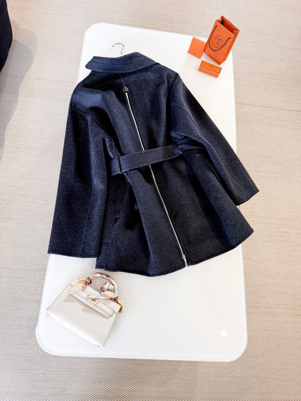 HERMES HERMES 25S MID-LENGTH KNIT COAT 266