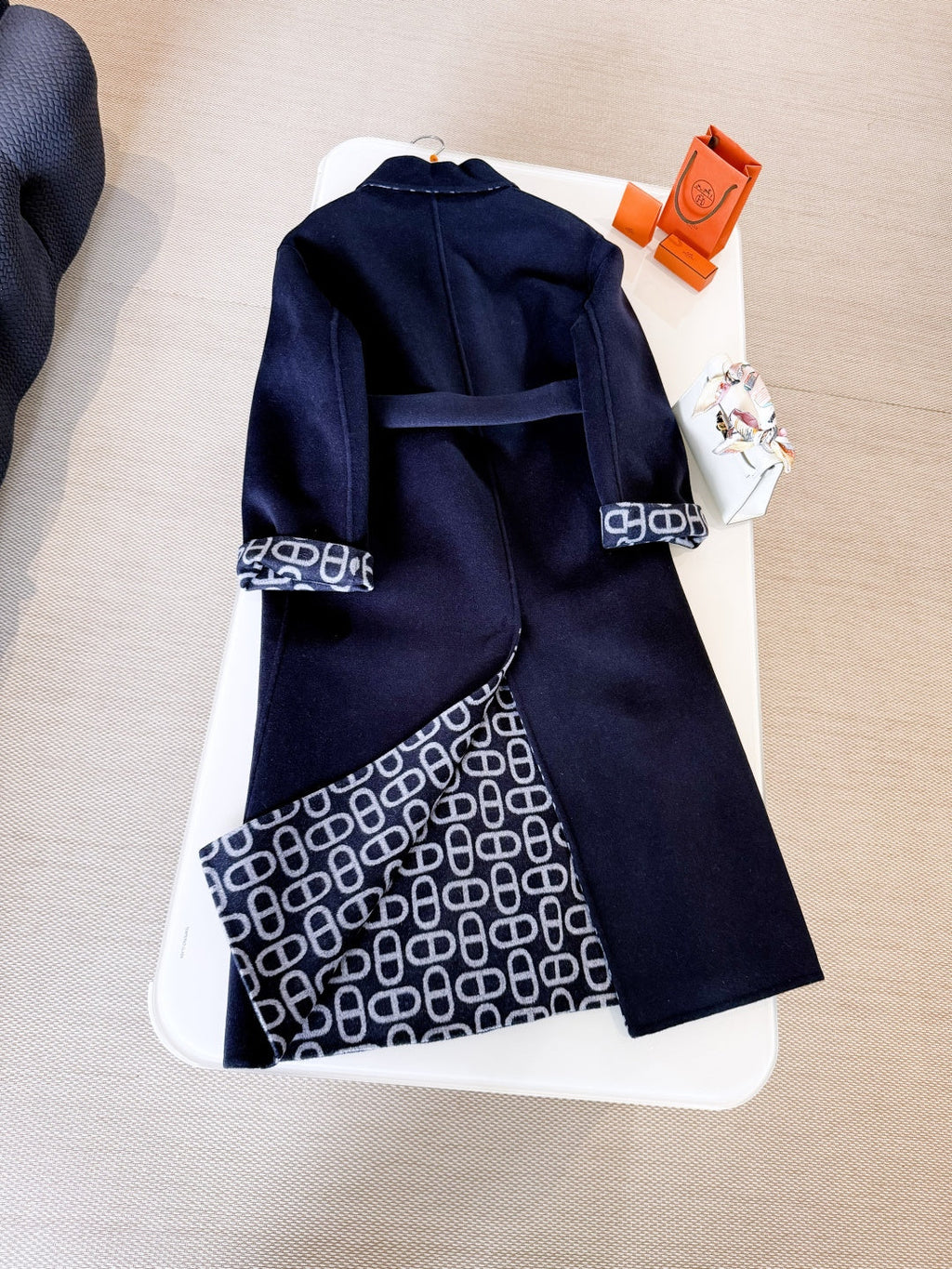 HERMES HERMES 25S BELTED CASERE PEACOAT 269