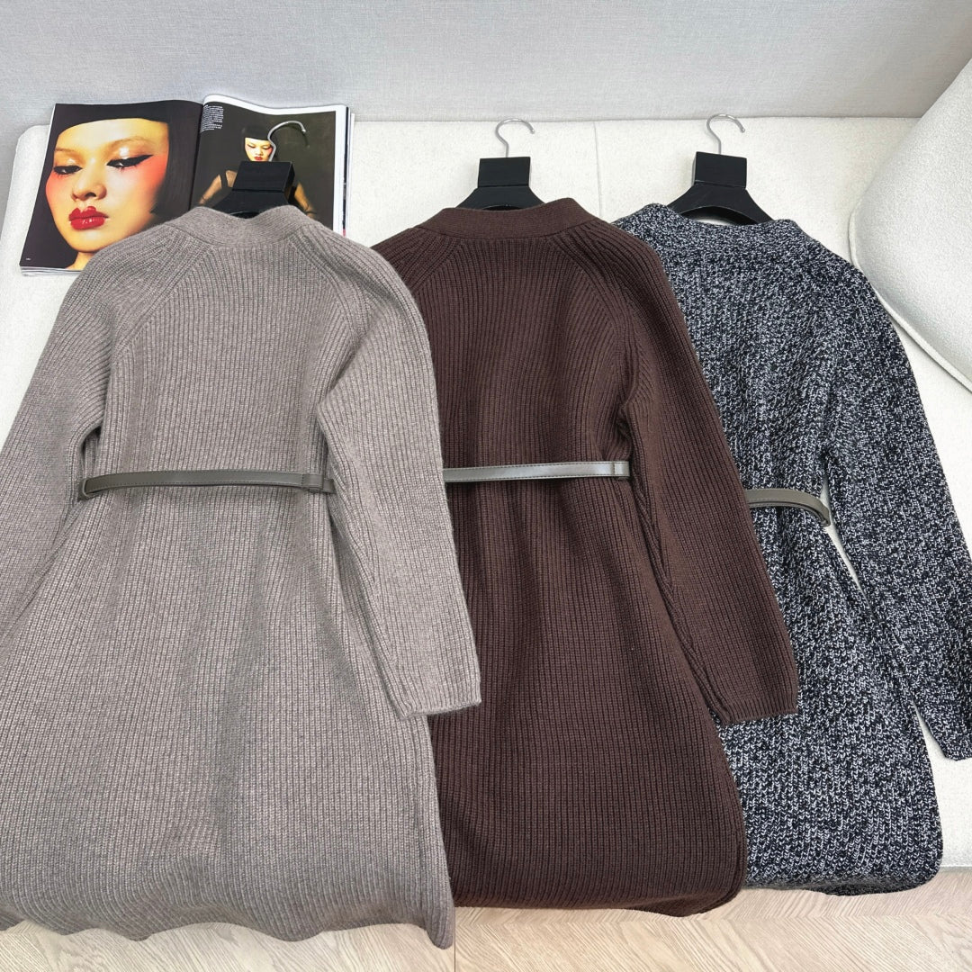HERMES 25S LONG KNITTED CARDIGAN 080
