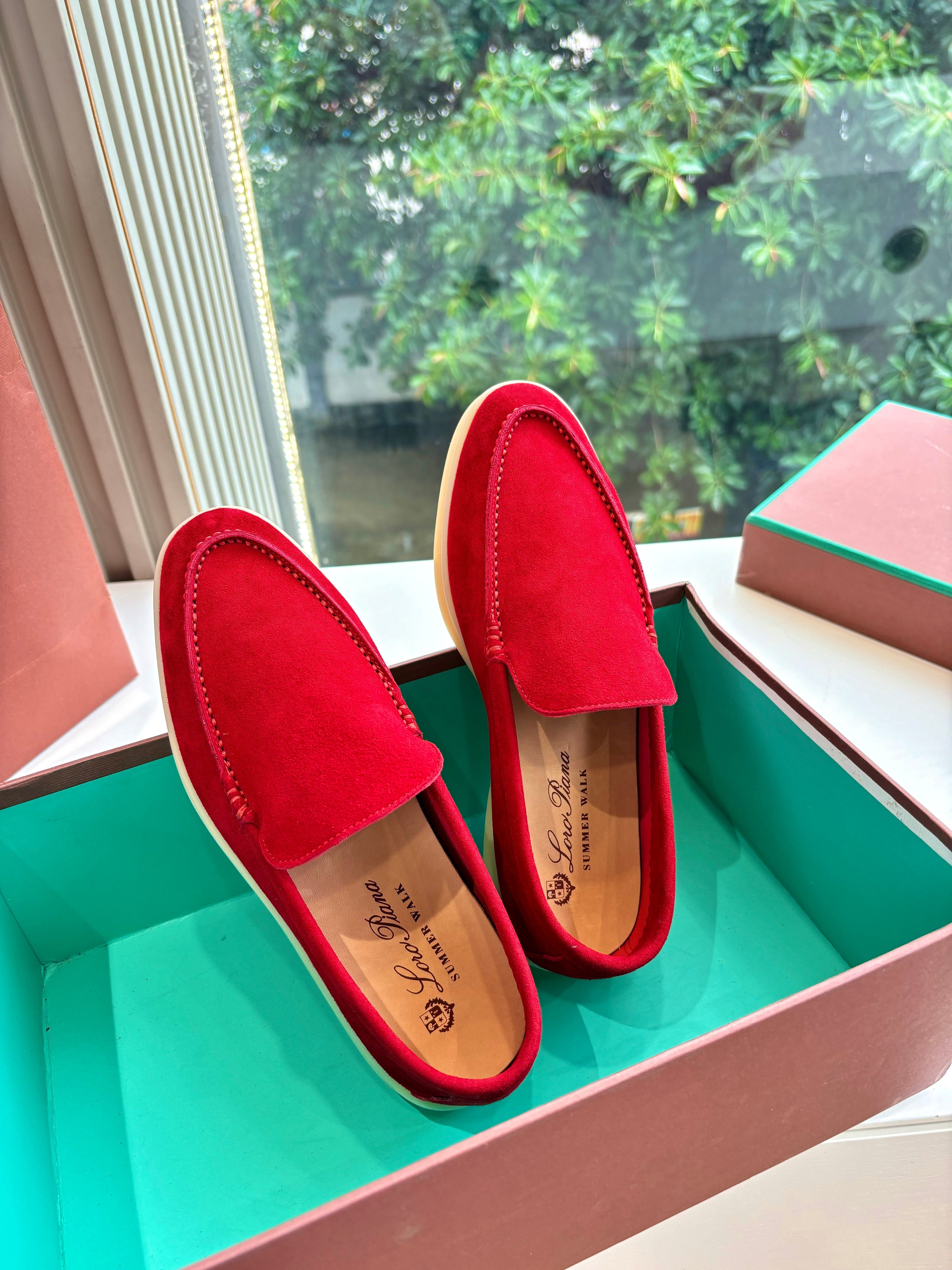 LP LOAFERS 25S IN DARK RED CASHMERE