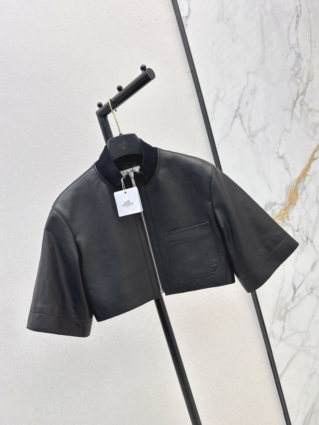 HERMES 25S SHORT-SLEEVE JACKET 455
