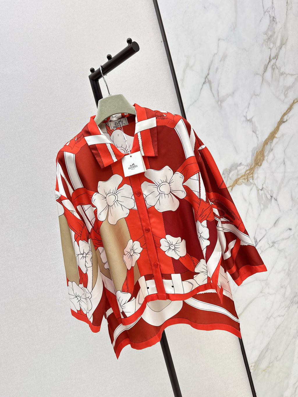 HERMES HERMES 25S SILK SHIRT 329