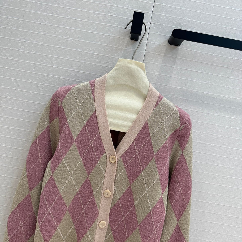 GUCCI Gucci 25 Cardigan Pink Wool