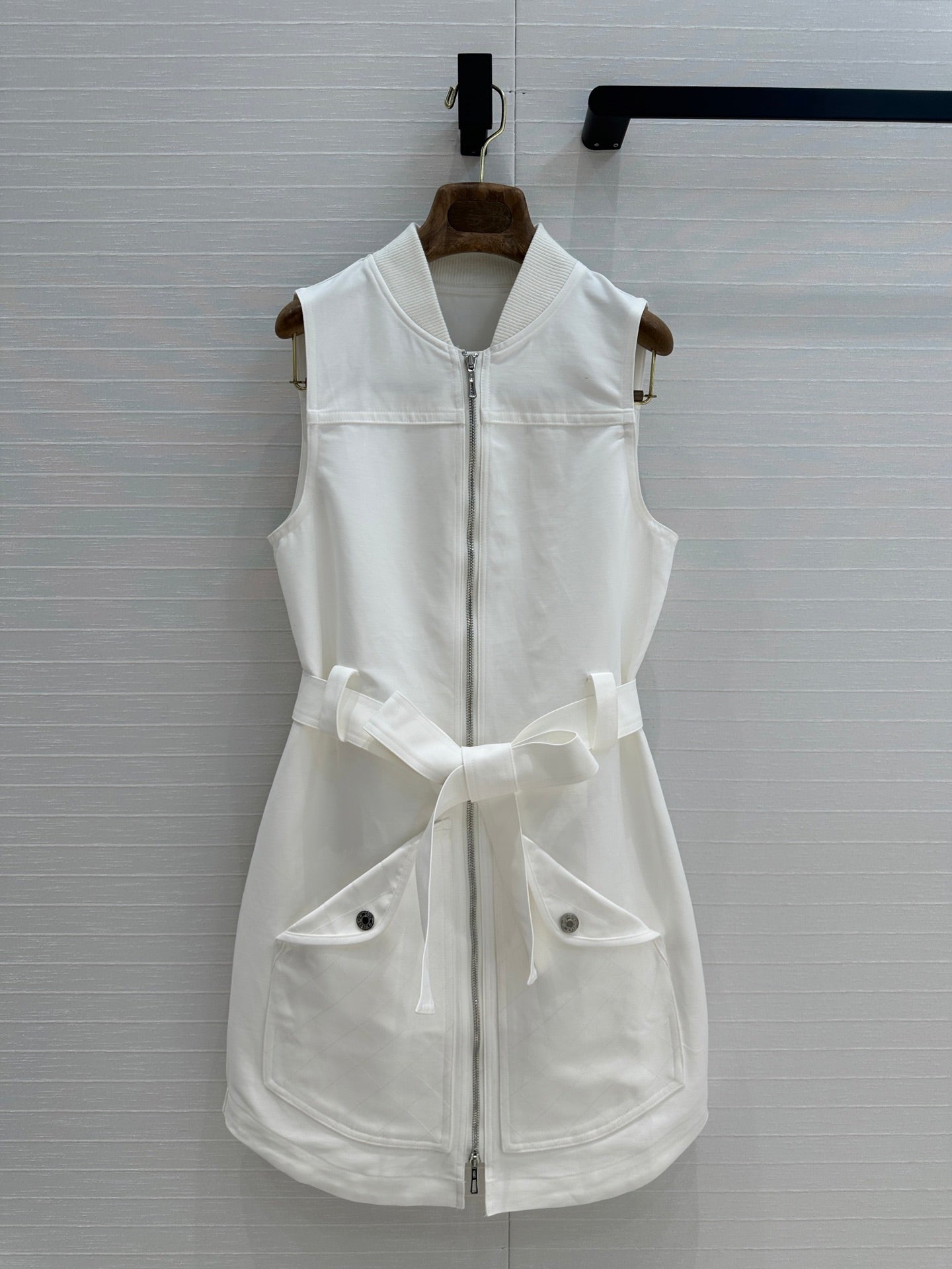 HERMES HERMES SLEEVELESS ZIPPER DRESS 276155