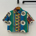 Loewe Short-sleeved Denim Shirt Multicolor Cotton