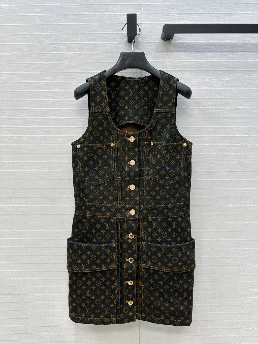 LOUIS VUITTON LV DENIM SLEEVELESS DRESS WITH LOGO 264410
