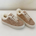 LOUIS VUITTON TIME OUT SNEAKER IN DESERT BROWN MONOGRAM EMBOSSED SUEDE WITH FLEECE LINING