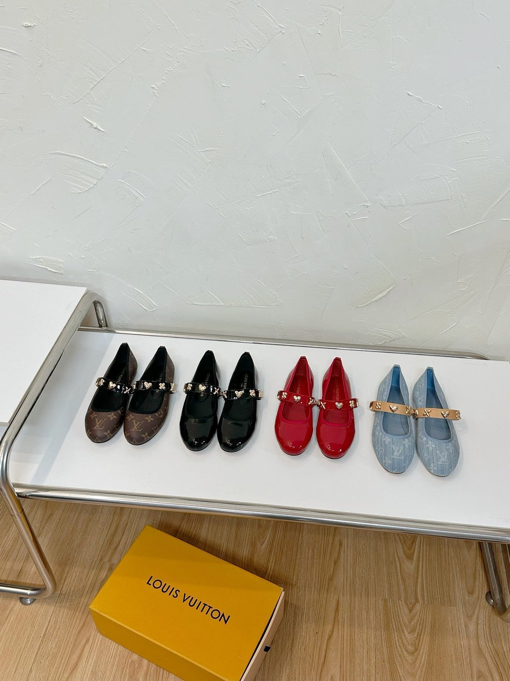 LOUIS VUITTON ROMY FLAT BALLERINA IN LIGHT BLUE MONOGRAM DENIM