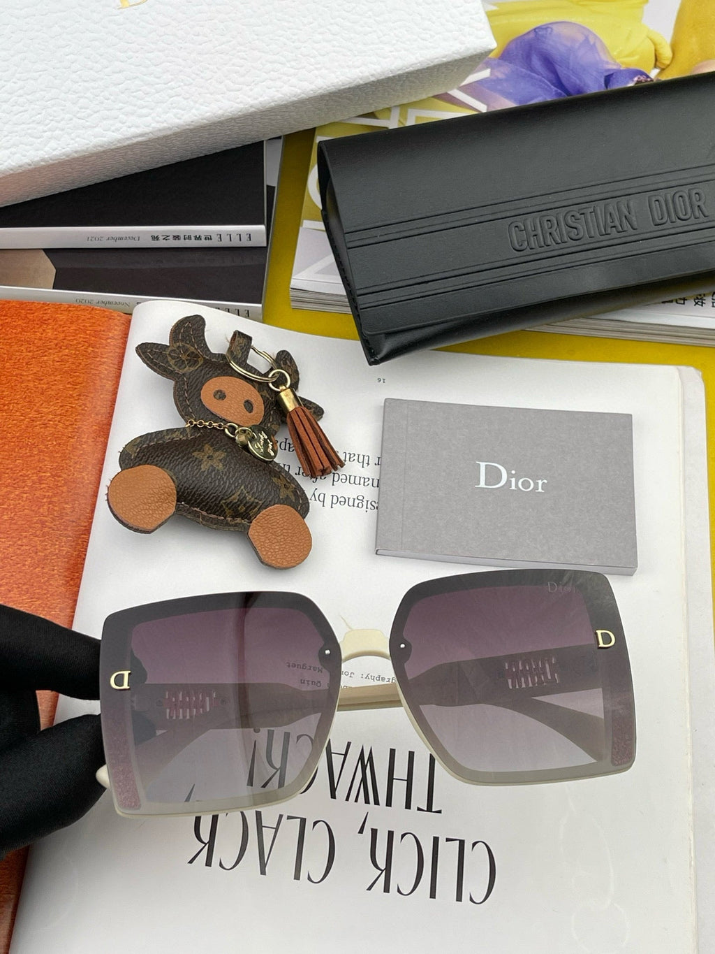 DIOR MONTAIGNE SQUARE SUNGLASS D5290 IN ACETATE