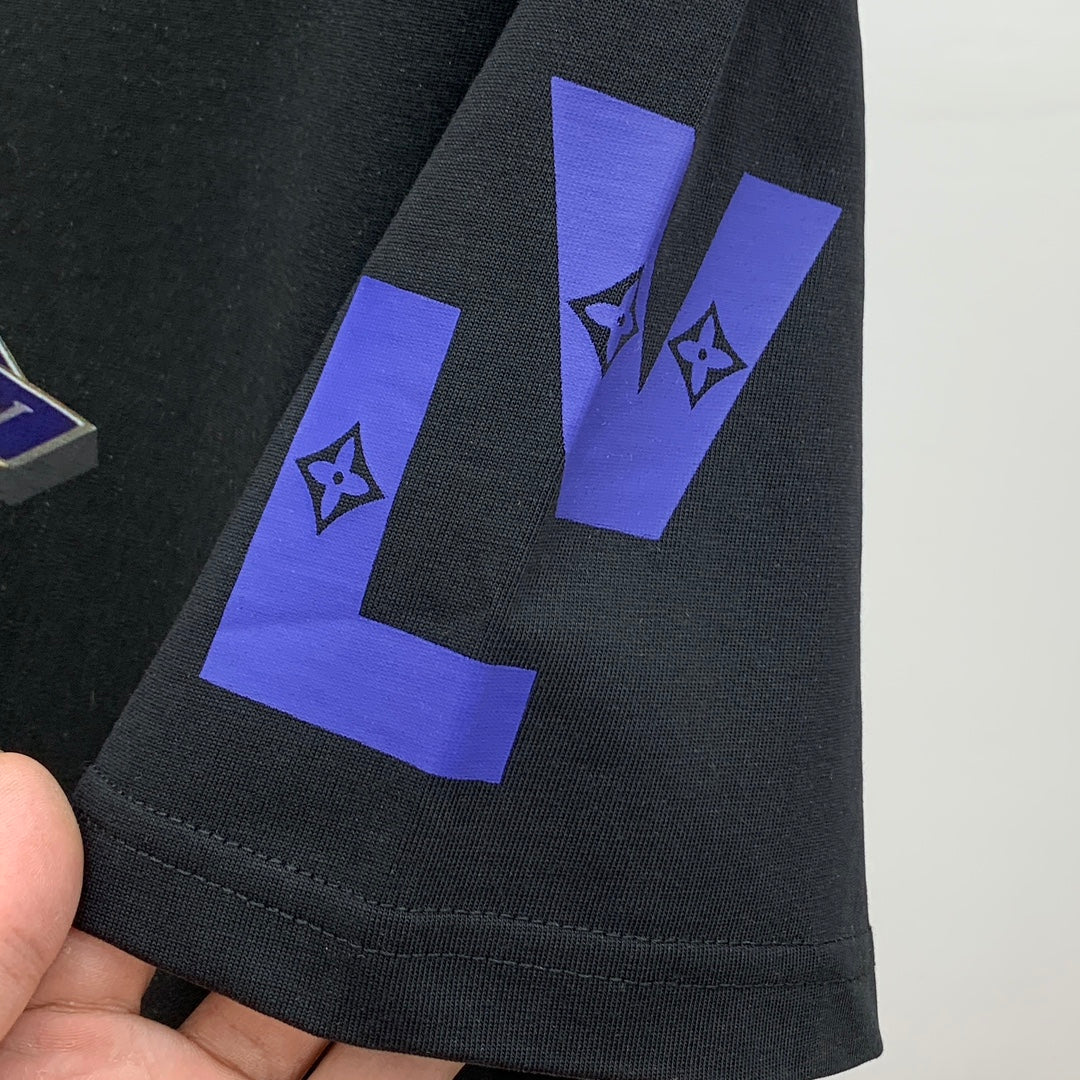 LOUIS VUITTON LV BLACK PURE COTTON T-SHIRT 238883