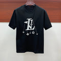 LOUIS VUITTON LV T-SHIRT IN BLACK COTTON STYLIZED LOGO 238873