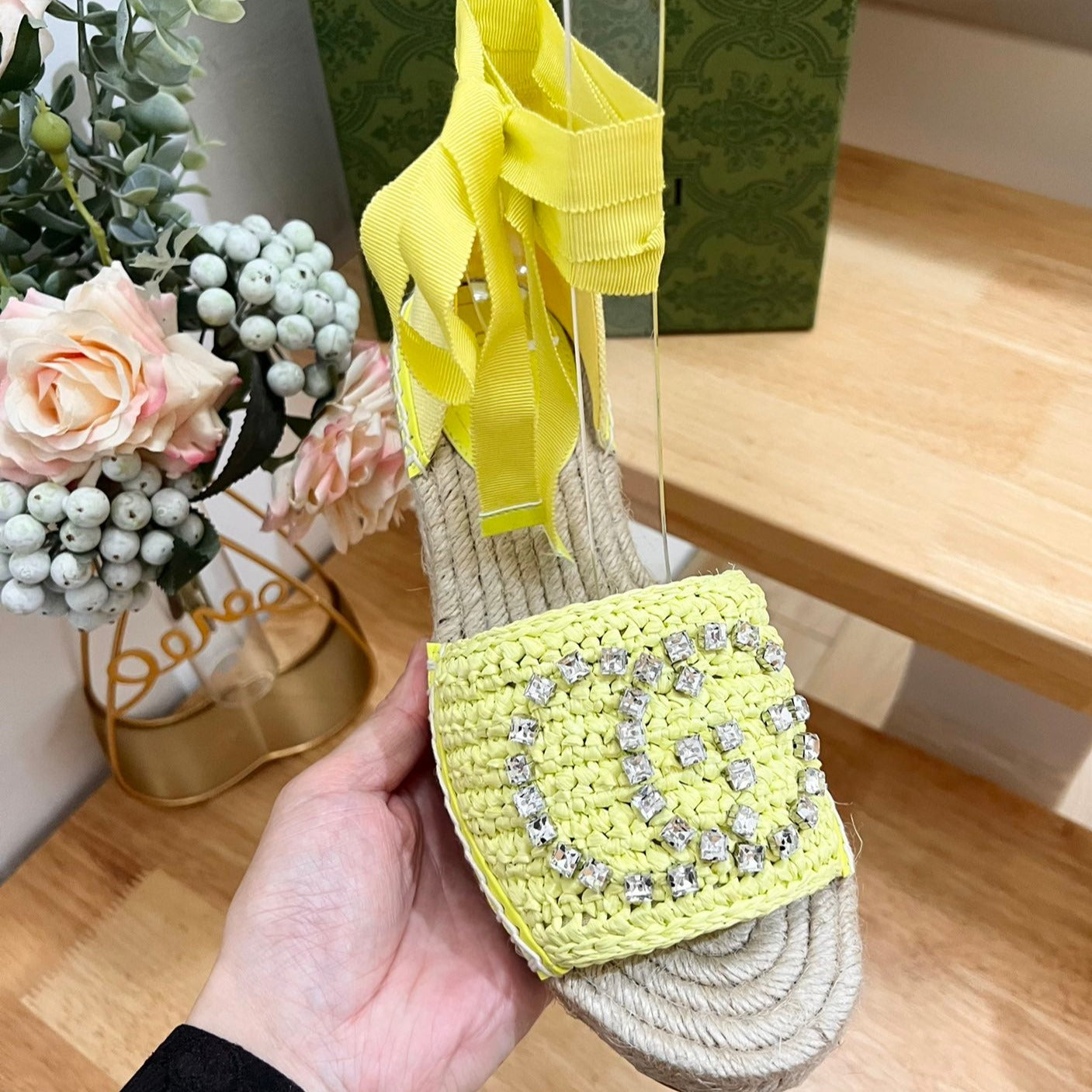 GUCCI Women Flat Shoes Yellow