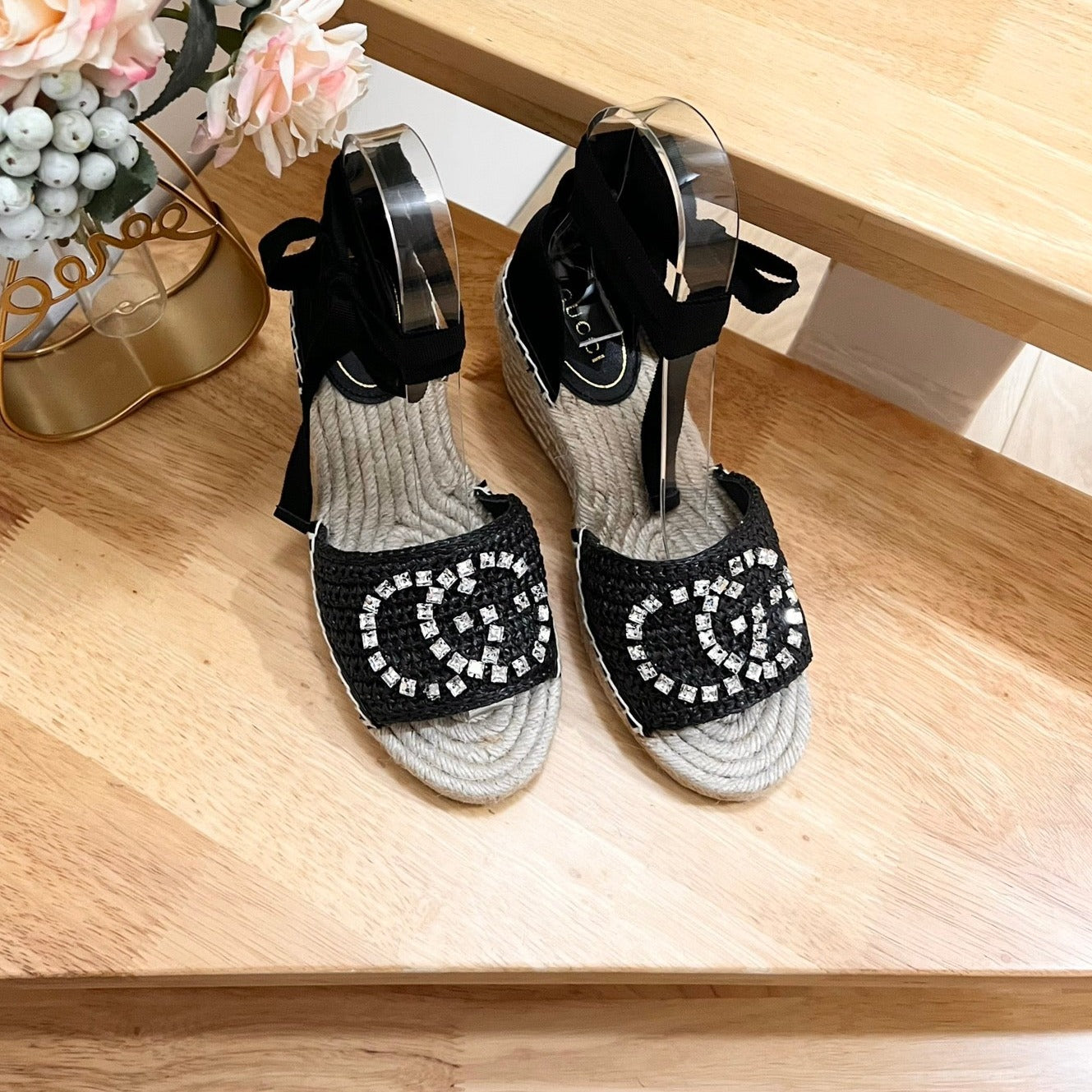 GUCCI Women High Sandal Shoes Black