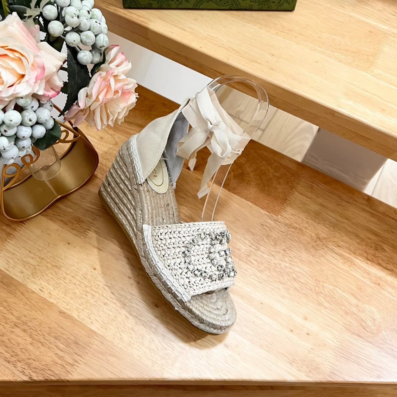GUCCI Women High Sandal Shoes Beige