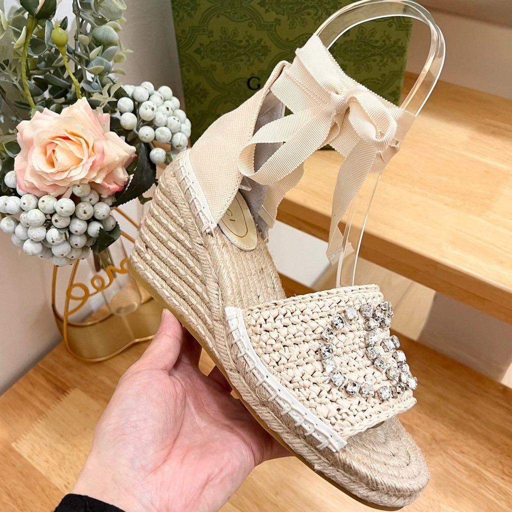 GUCCI Women High Sandal Shoes Beige