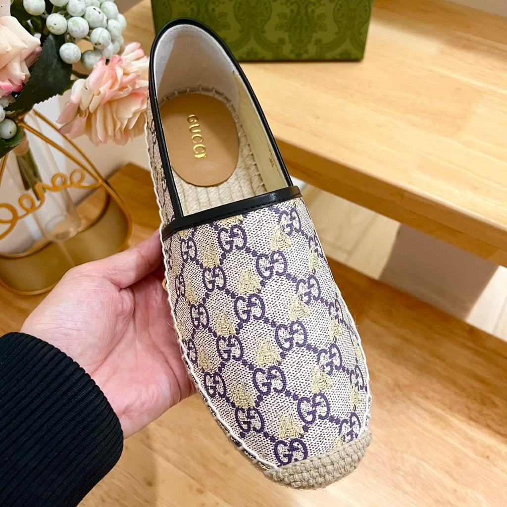 GUCCI Supreme Flat Shoes White Caro